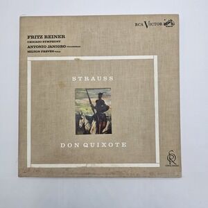 Strauss Don Quixote Fritz Reiner Chicago Symphony VG+ RCA Victor Red Seal Stereo